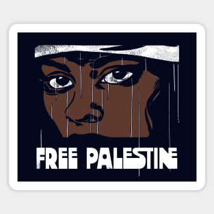 Free Palestine / Retro Style Design Magnet